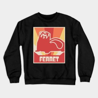 Vintage FERRET Poster Crewneck Sweatshirt